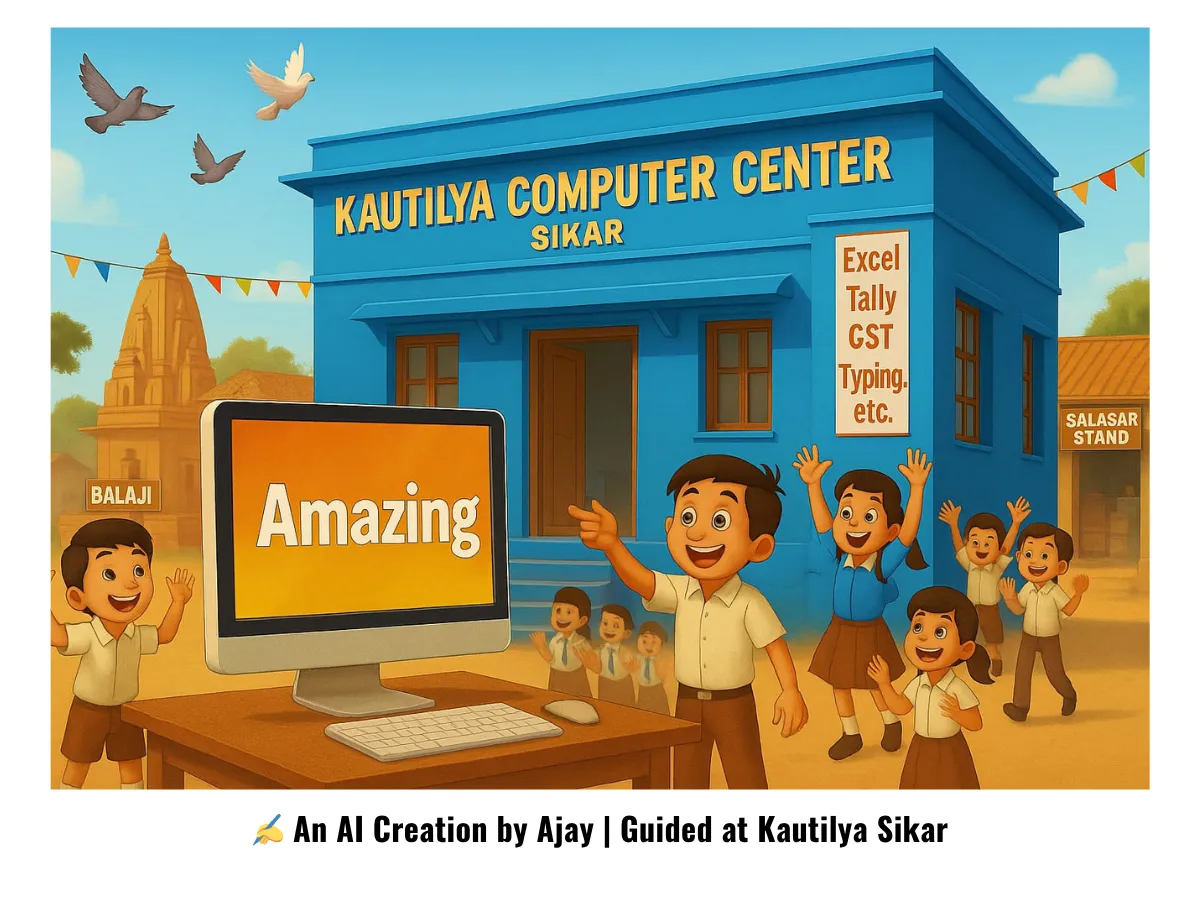 “AI से बना Viral Cartoon Poster – Student Ajay का मजेदार प्रोजेक्ट”